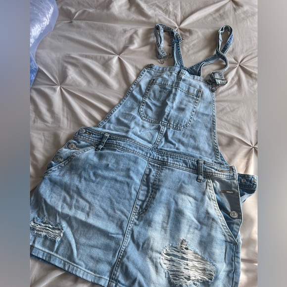 FOREVER 21 Overalls with Skirt Bottom. Demin - Picture 3 of 3